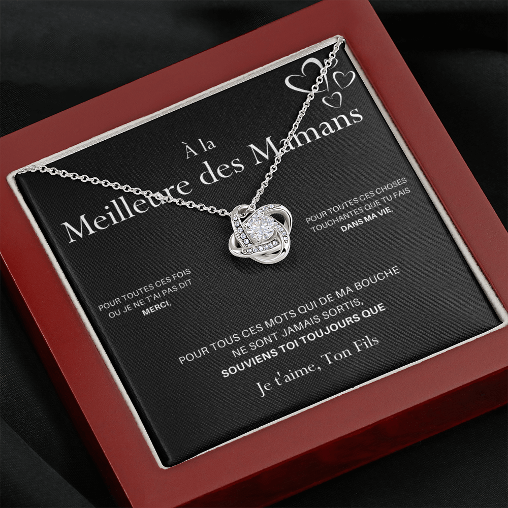 LOVYOUMOM • Collier de la fête des mères Noeud d'Amour Version Homme - Lehnaa