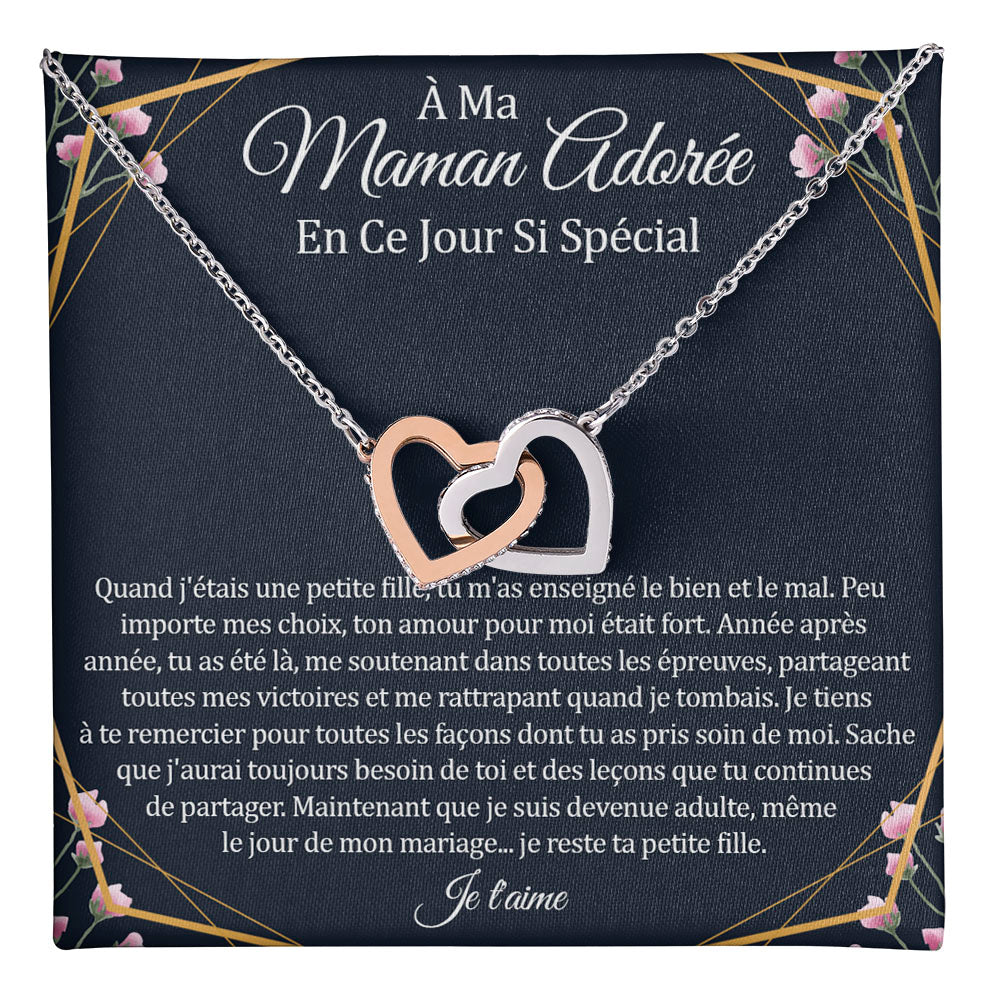 ONEMOM • Collier Déclaration Maman Double Cœur