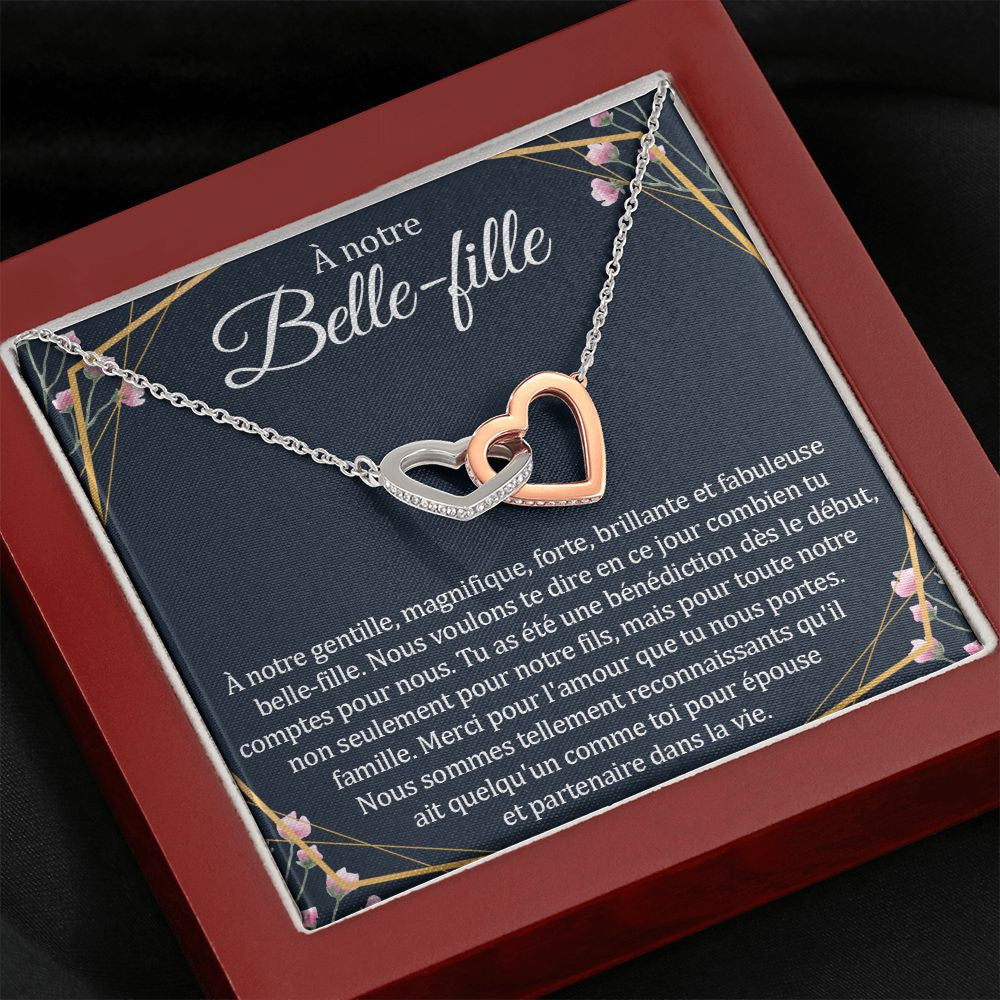 BELLA • Collier Belle-Fille Double Cœur