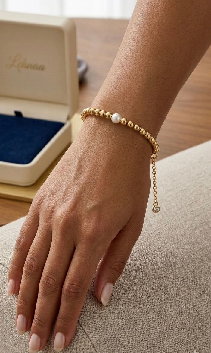 Bracelet Perle • Élégance Dorée