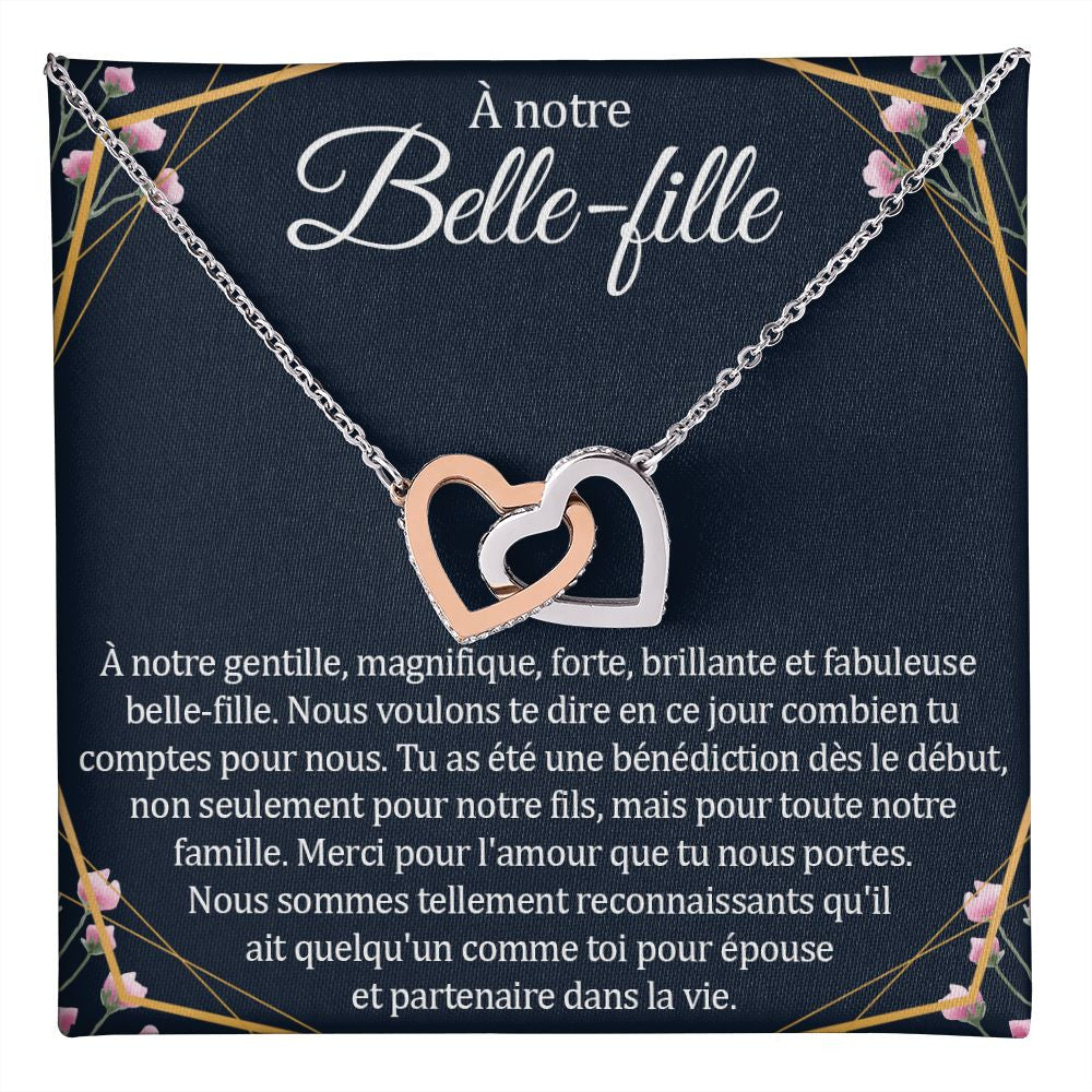 BELLA • Collier Belle-Fille Double Cœur