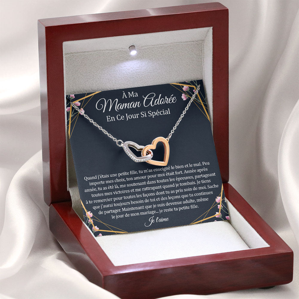ONEMOM • Collier Déclaration Maman Double Cœur
