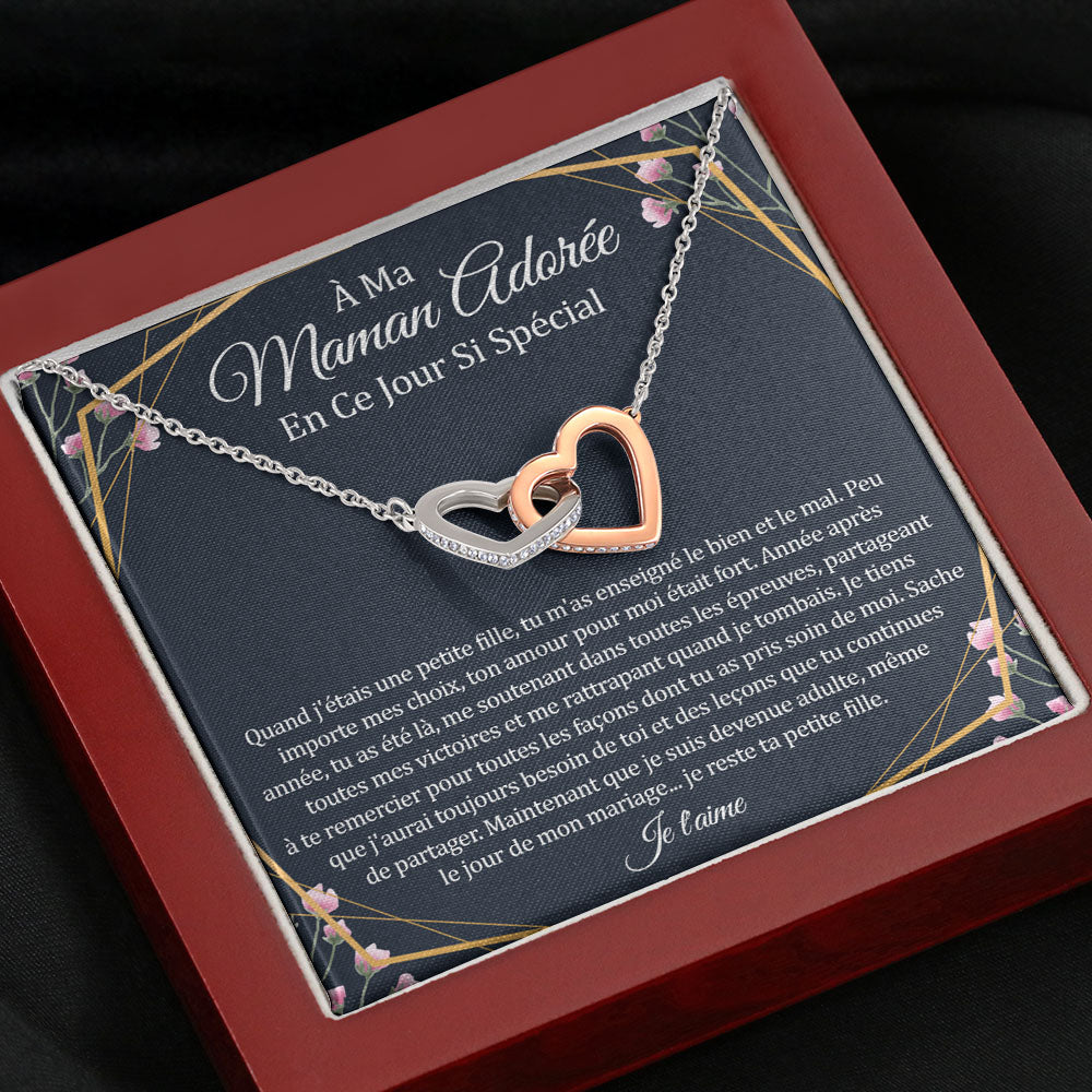 ONEMOM • Collier Déclaration Maman Double Cœur