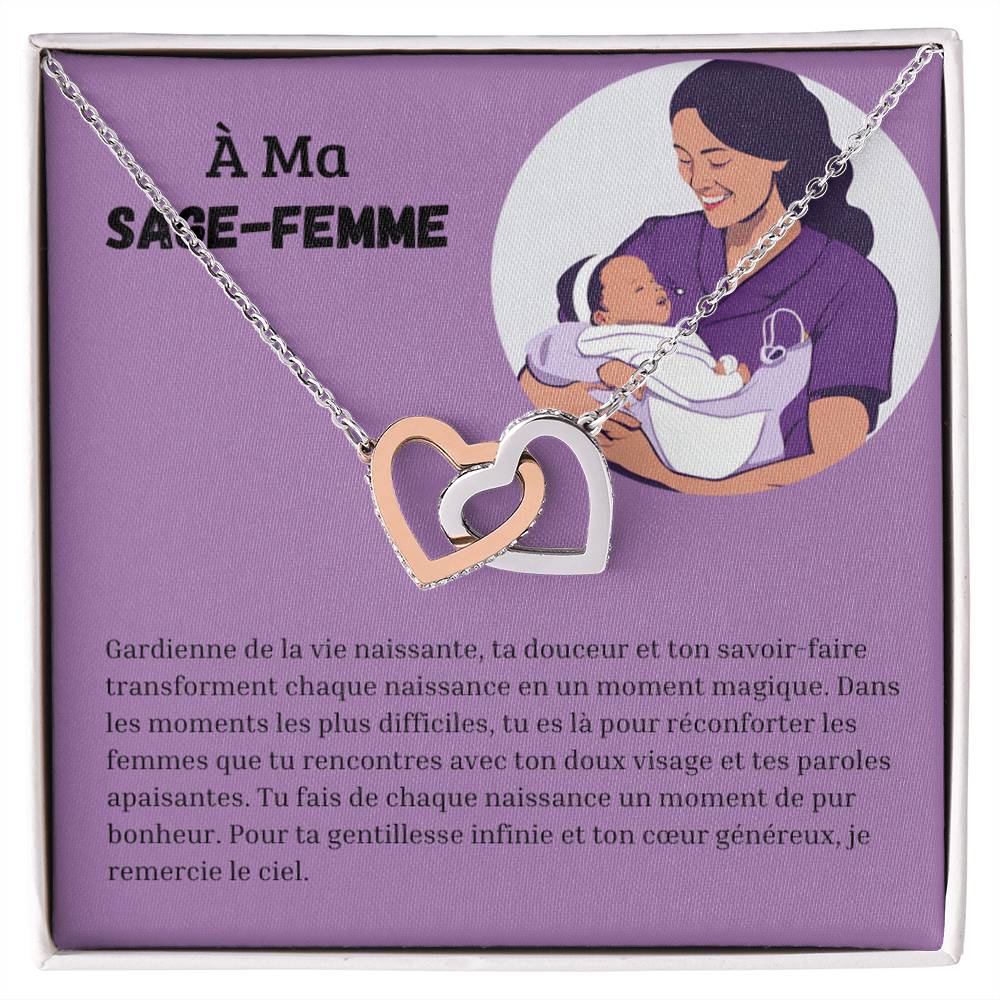 Midwive • Collar de partera de doble corazón