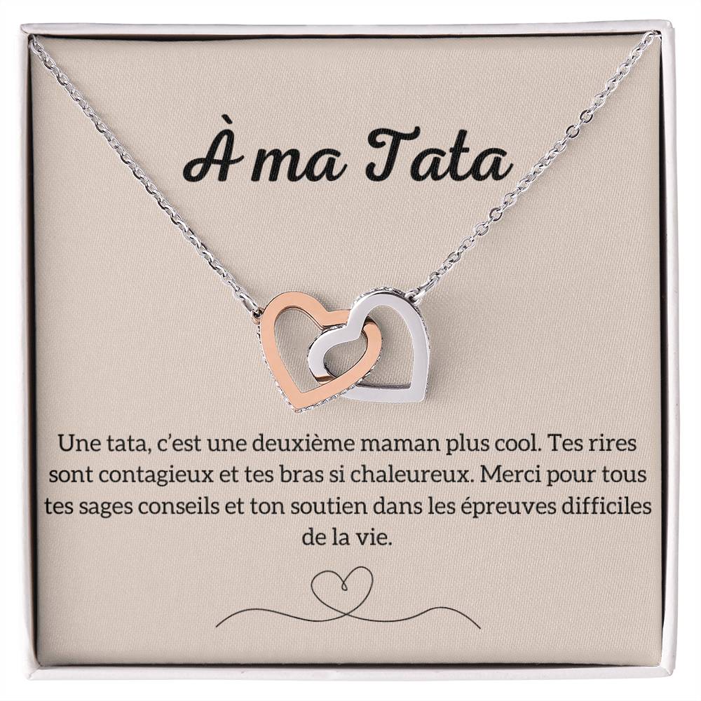 TATAMOUR • Collier pour ma tata Double Cœur