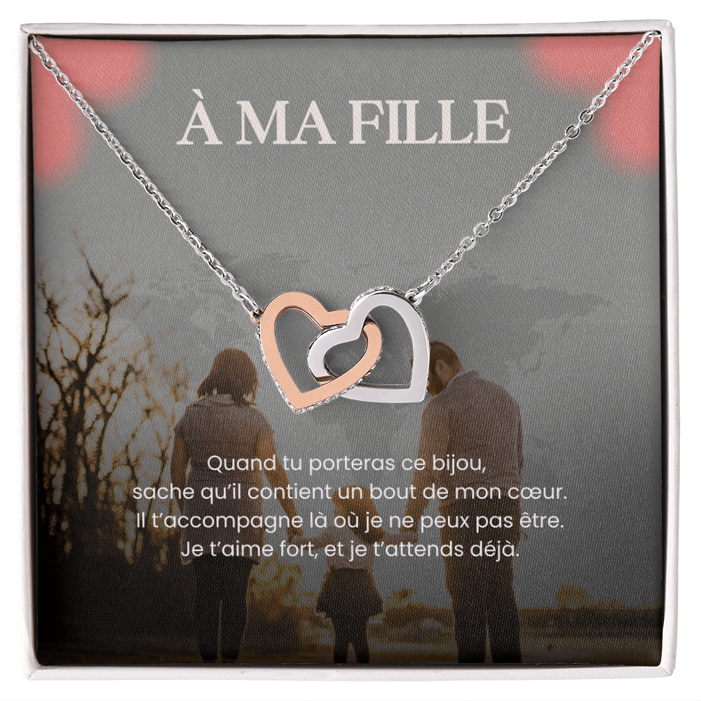 LINKY • My Daughter Double Heart Necklace