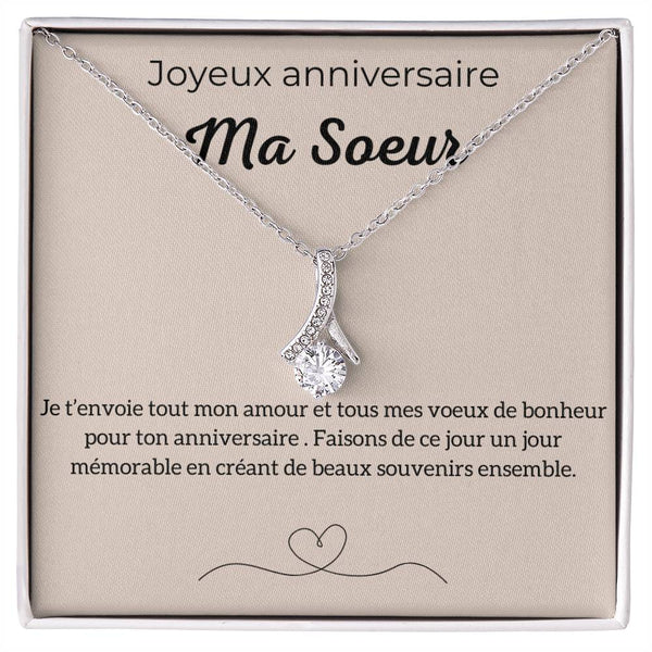 Collier Anniversaire Personnalisé - Pendentif Chiffre Et Message Inspirant - Cadeau Femme Ou Fille