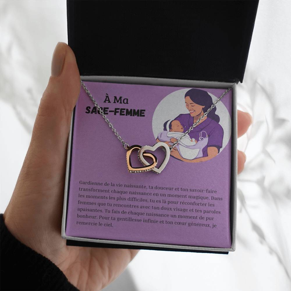 Midwive • Collar de partera de doble corazón