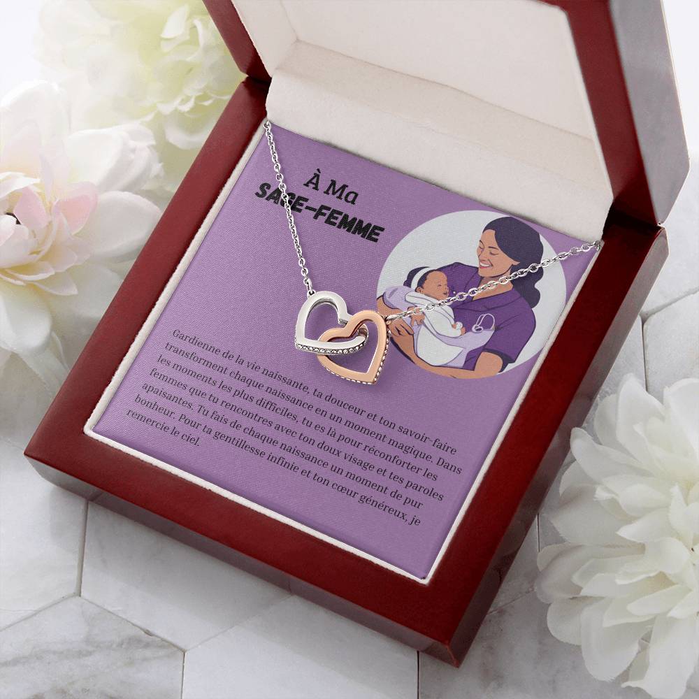 Midwive • Collar de partera de doble corazón
