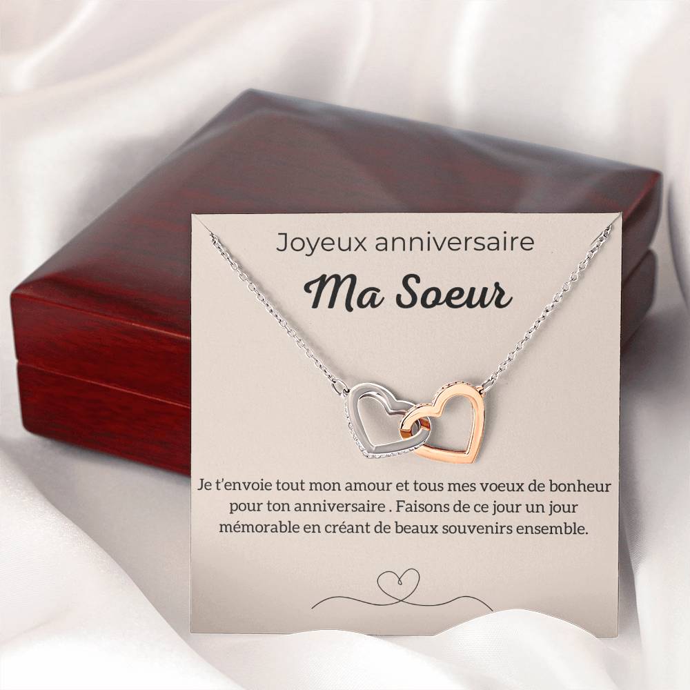 ANNIMERVEILLE • COLLIER ANNIVERSAIRE Double Coeur