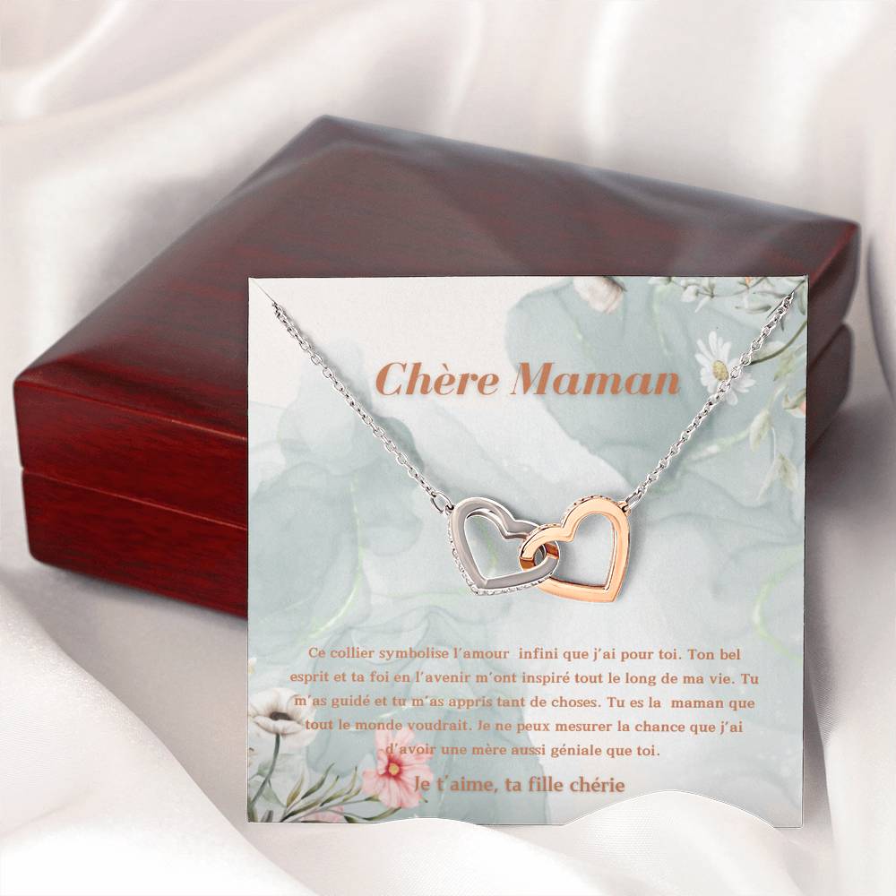 LOVEMAMA • Double Heart Mom Statement Necklace