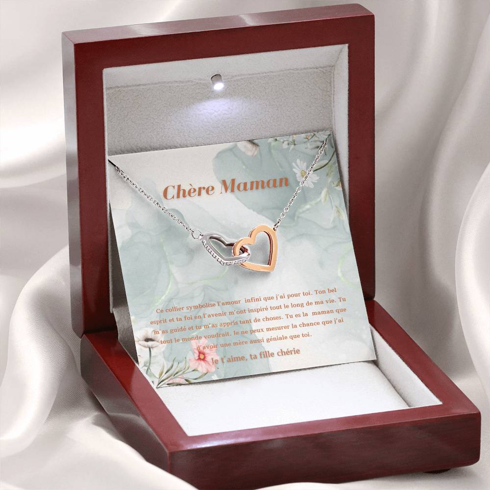 LOVEMAMA • Double Heart Mom Statement Necklace