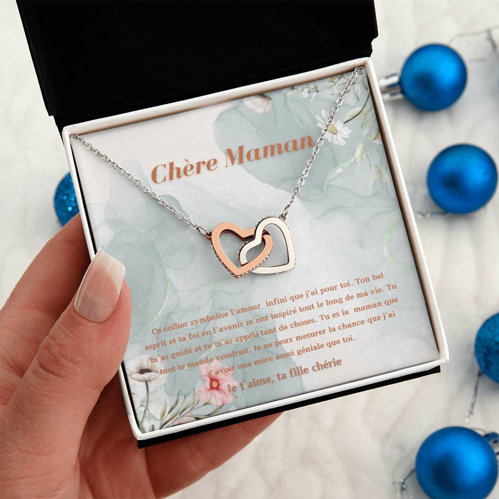 LOVEMAMA • Double Heart Mom Statement Necklace
