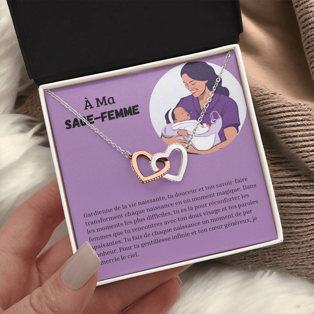 Midwive • Collar de partera de doble corazón