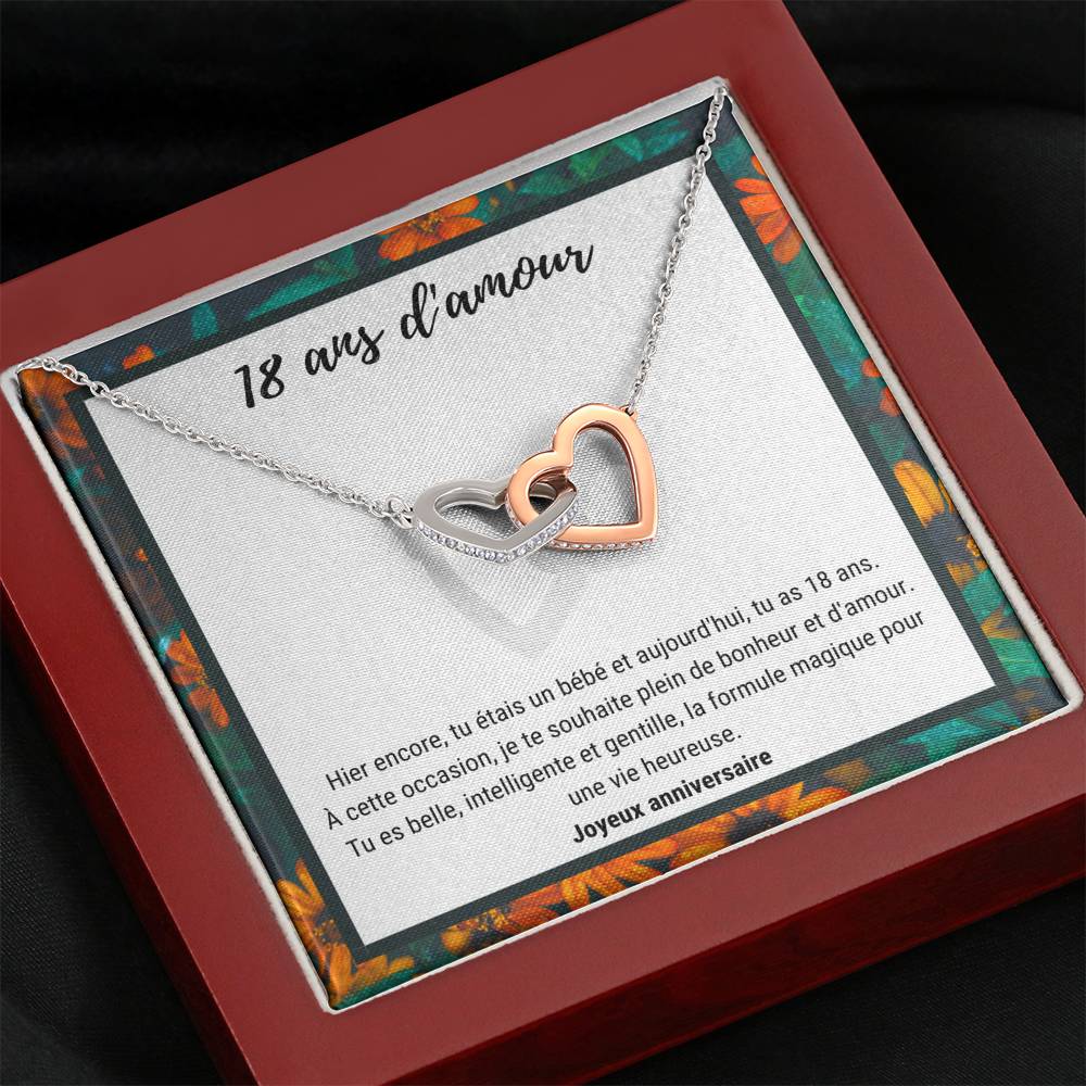 ANNIMERVEILLE • COLLIER 18ÈME ANNIVERSAIRE Double Cœur - Lehnaa