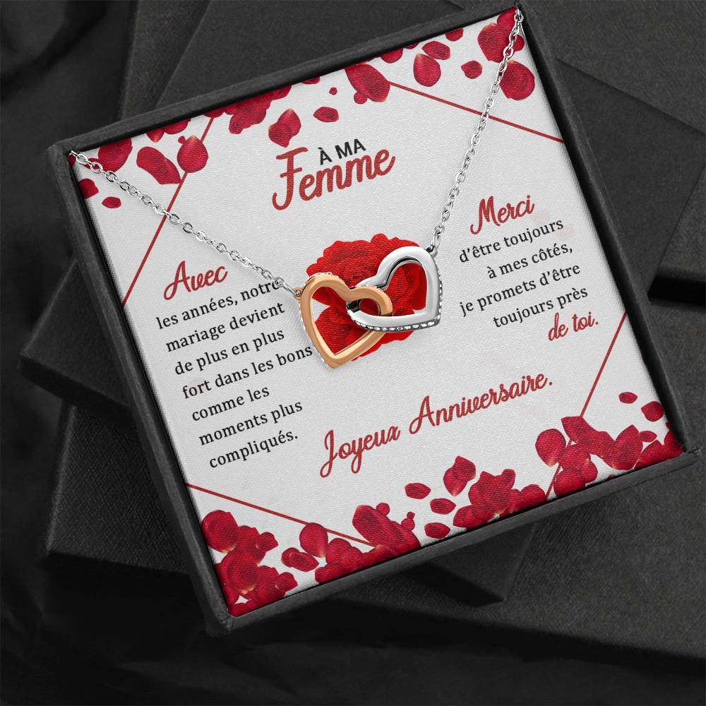 ANNIMERVEILLE • Collier Anniversaire Amour Double Cœur - Lehnaa