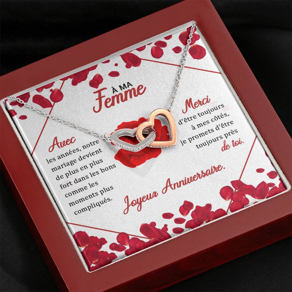 ANNIMERVEILLE • Collier Anniversaire Amour Double Cœur - Lehnaa