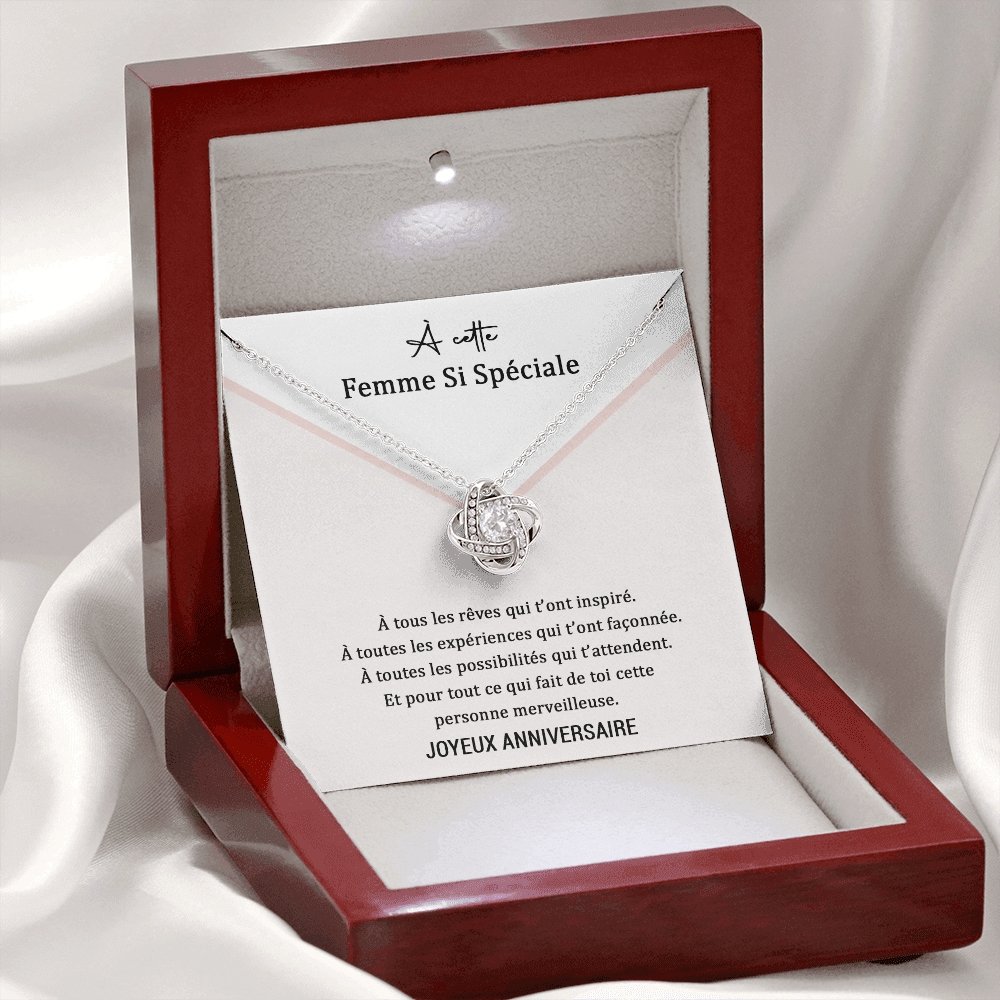 ANNIMERVEILLE • Collier Anniversaire Amour Noeud d'Amour - Lehnaa