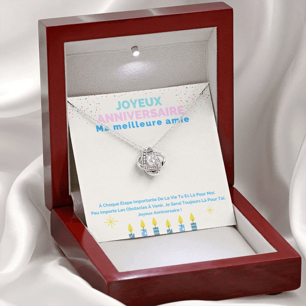 ANNIMERVEILLE • Collier Joyeux Anniversaire Noeud d'Amour - Lehnaa