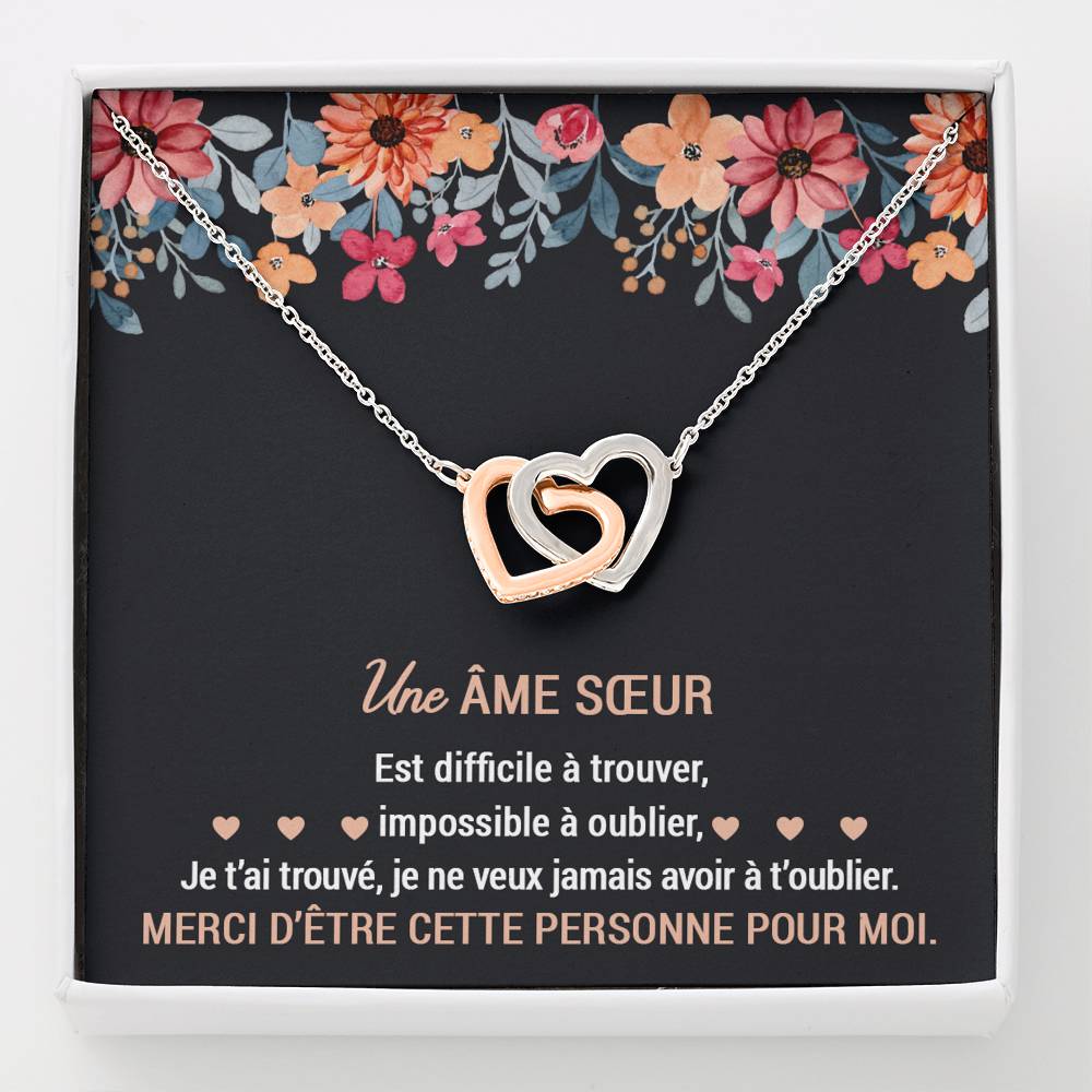 ETERNITY • Collier Ame SŒUR Double Cœur - Lehnaa