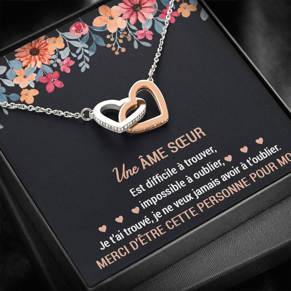 ETERNITY • Collier Ame SŒUR Double Cœur - Lehnaa