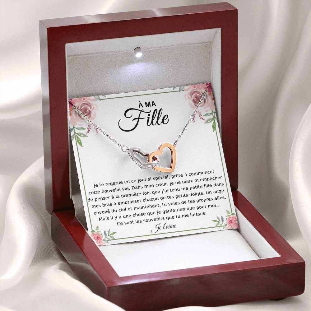 LINKY • Collier A Ma Fille Double Cœur - Lehnaa