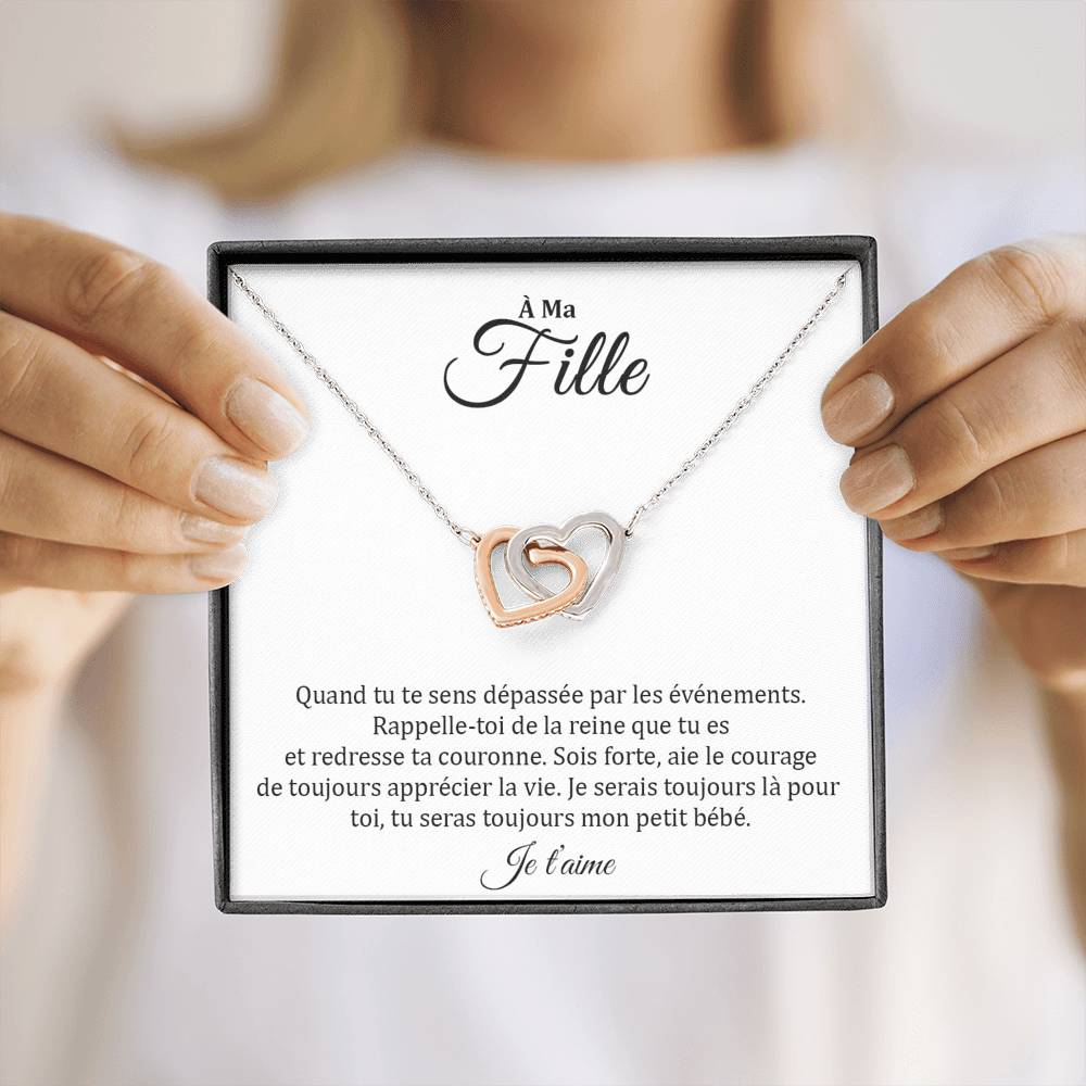 LINKY • Collier A Ma Fille Double Cœur - Lehnaa