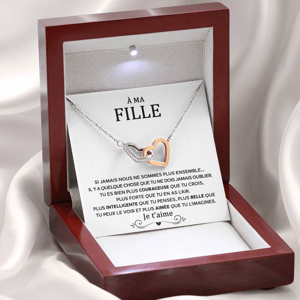 LINKY • Collier A Ma Fille Double Cœur - Lehnaa