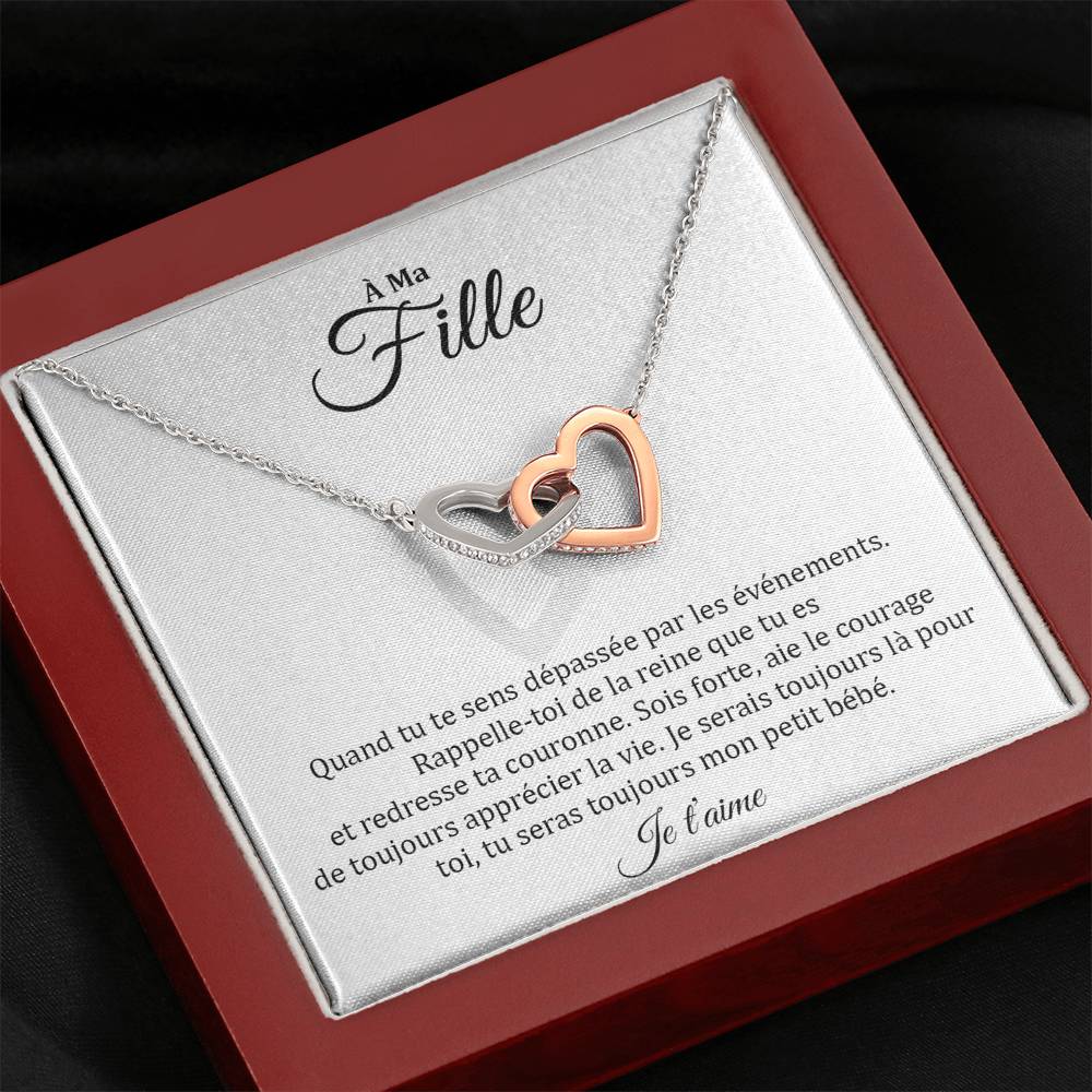 LINKY • Collier A Ma Fille Double Cœur - Lehnaa