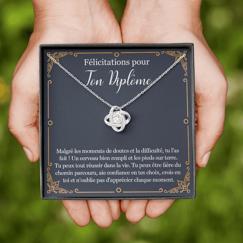 LINKY • Collier Félicitations Diplôme Fille Noeud d'Amour - Lehnaa