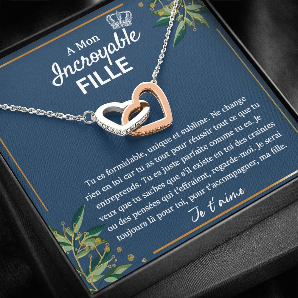 LINKY • Collier Pour Ma Fille Double Cœur - Lehnaa