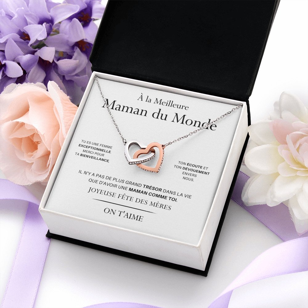 LOVYOUMOM • Collier de la fête des mères Double Cœur - Lehnaa