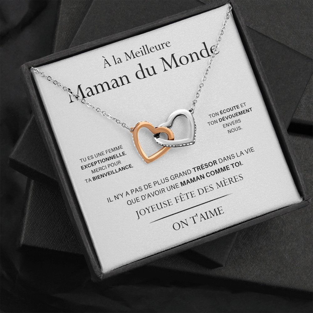 LOVYOUMOM • Collier de la fête des mères Double Cœur - Lehnaa