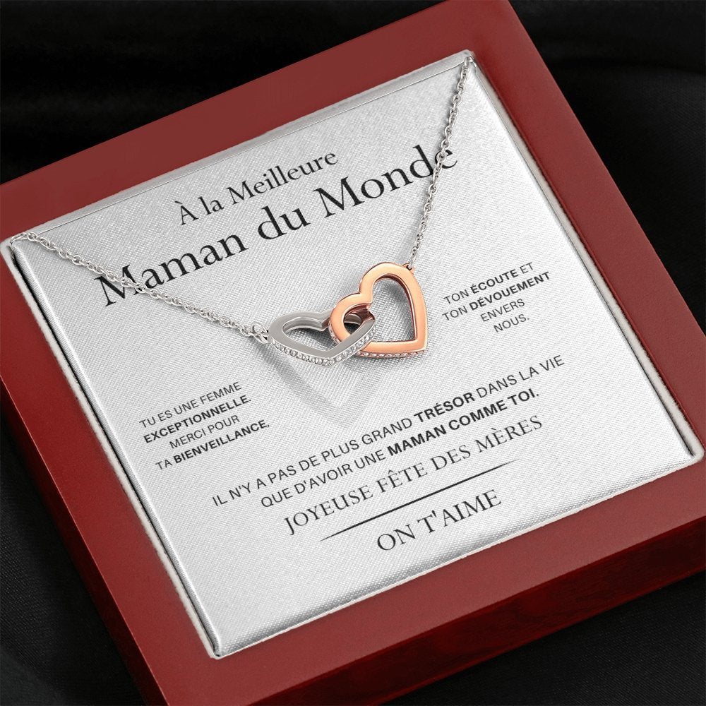 LOVYOUMOM • Collier de la fête des mères Double Cœur - Lehnaa