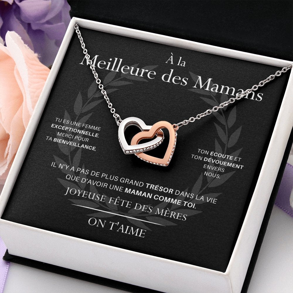 LOVYOUMOM • Collier de la fête des mères Double Cœur - Lehnaa