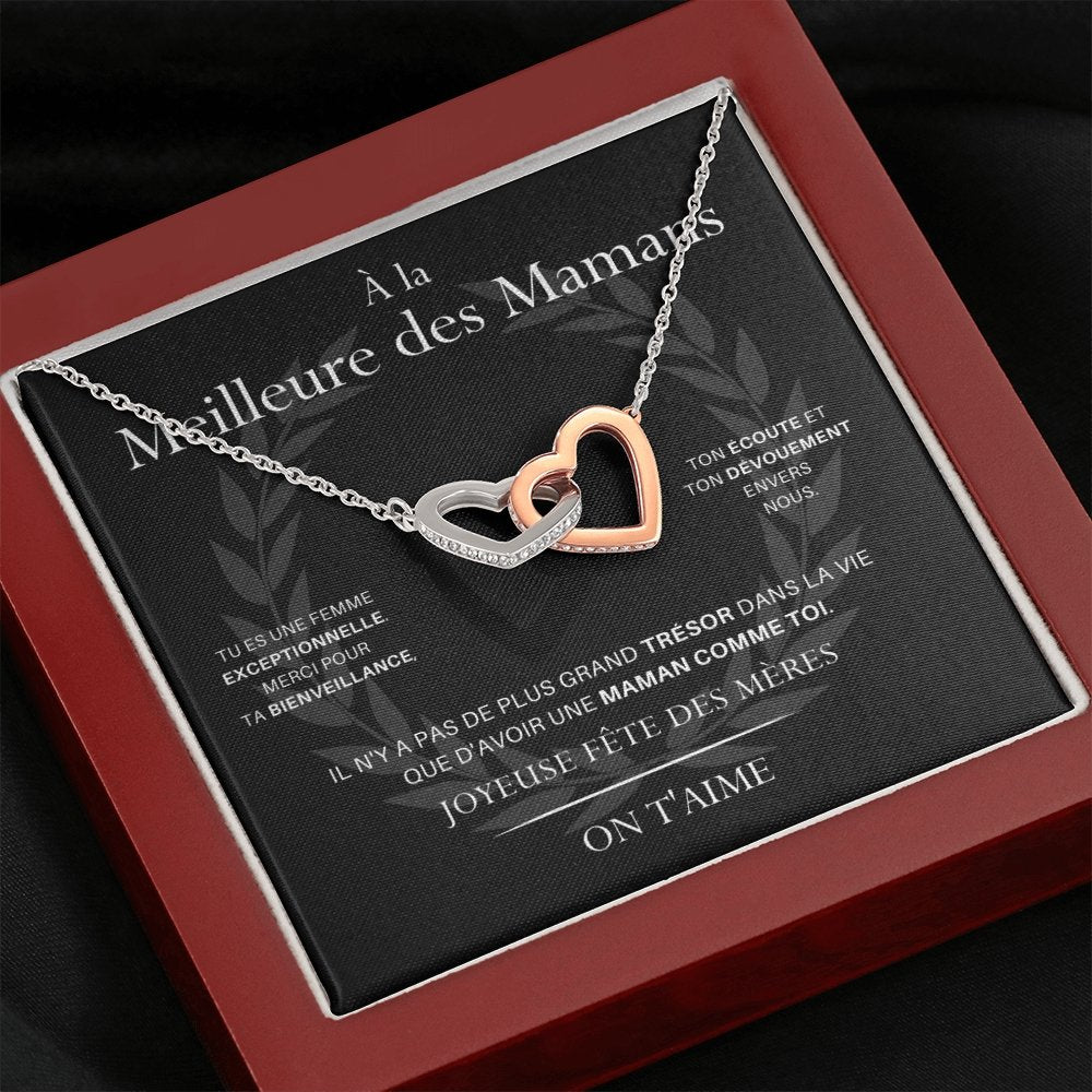 LOVYOUMOM • Collier de la fête des mères Double Cœur - Lehnaa