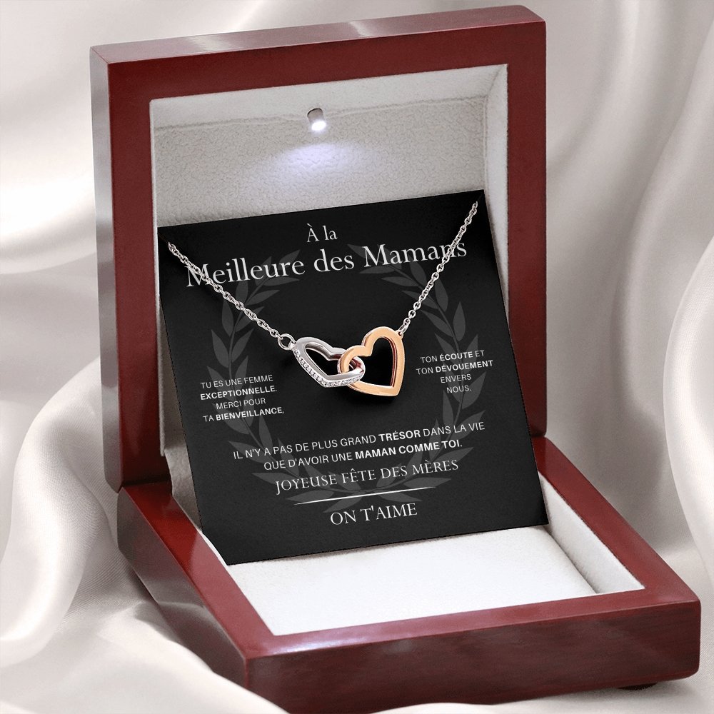 LOVYOUMOM • Collier de la fête des mères Double Cœur - Lehnaa