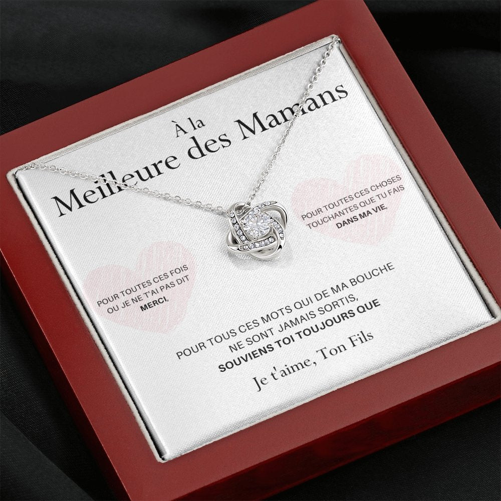 LOVYOUMOM • Collier de la fête des mères Noeud d'Amour Version Homme - Lehnaa