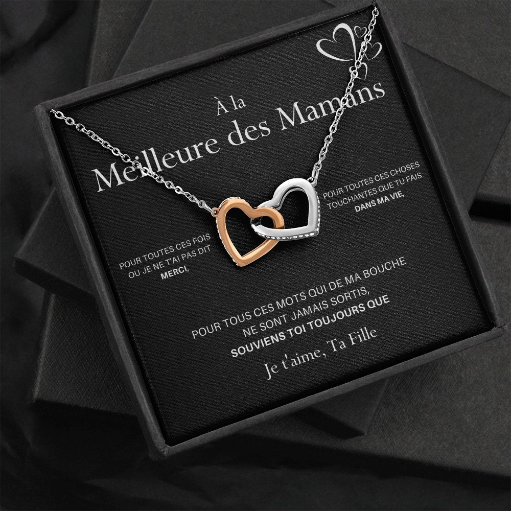 LOVYOUMOM • Collier de la fête des mères Double Cœur Version Femme - Lehnaa