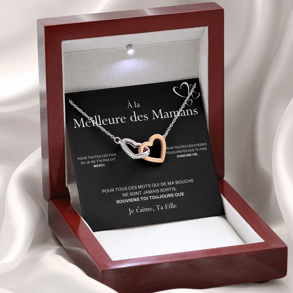LOVYOUMOM • Collier de la fête des mères Double Cœur Version Femme - Lehnaa