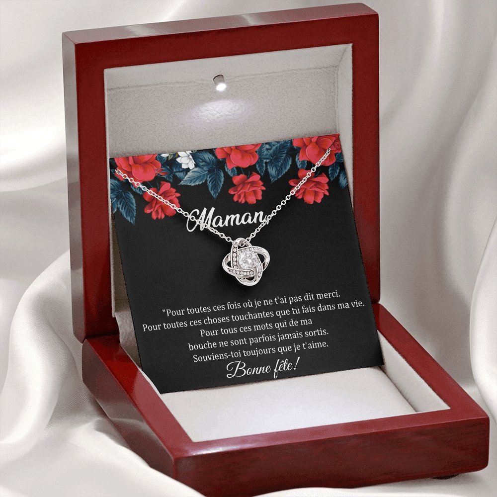 LOVYOUMOM • Collier de la fête des mères Noeud d'Amour - Lehnaa