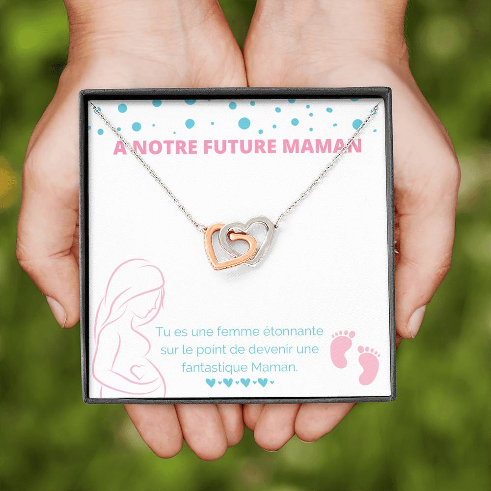 NEWMOM • Collier Future Maman Double Cœur - Lehnaa