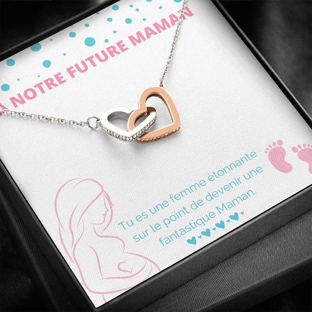 NEWMOM • Collier Future Maman Double Cœur - Lehnaa