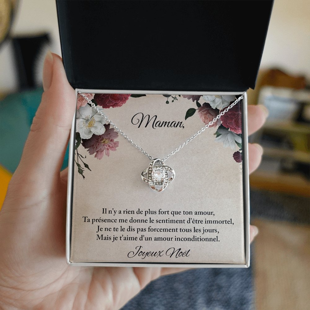 NOELENCHANTÉ • COLLIER JOYEUX NOËL • MEILLEURE MAMAN DU MONDE Noeud d'Amour - Lehnaa