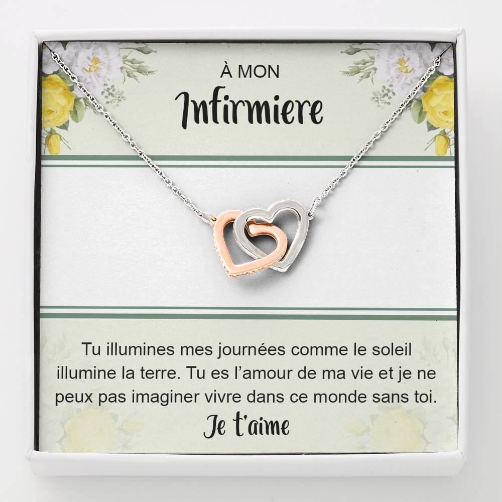 NURSE • Collier Infirmière Double Cœur - Lehnaa