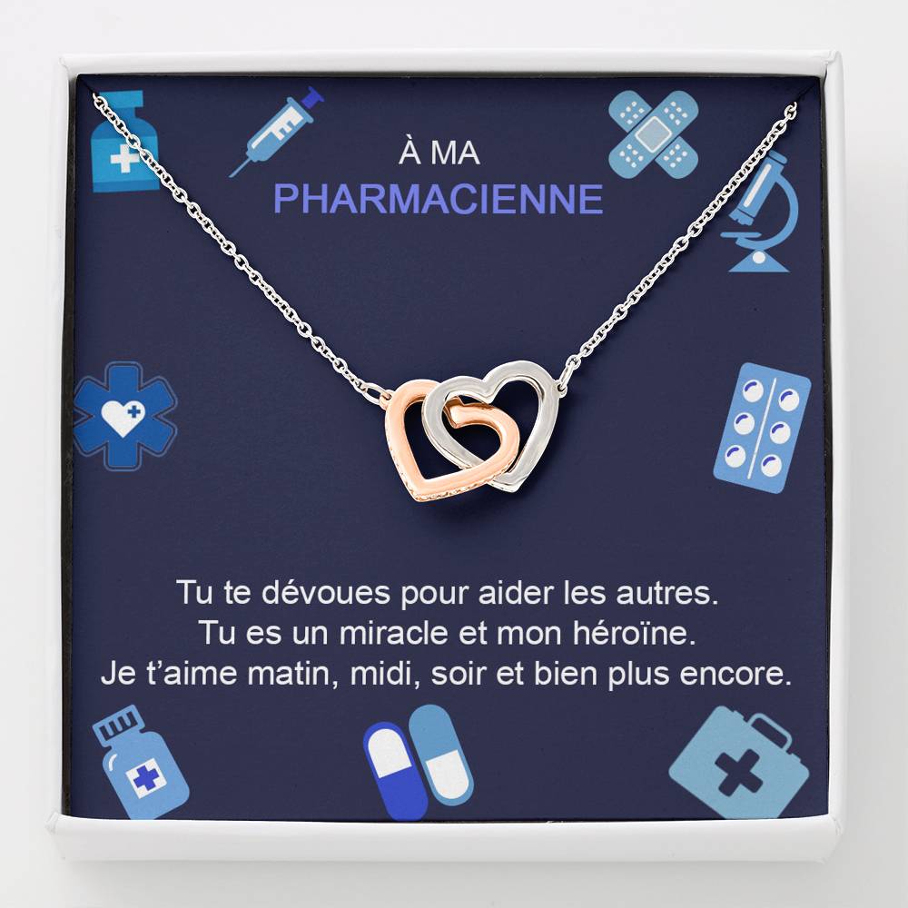 NURSE • Collier Pharmacienne Double Cœur - Lehnaa