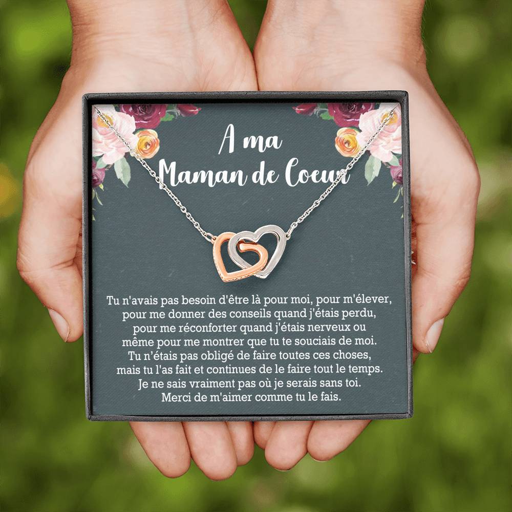 ONEMOM • Collier Déclaration Maman Double Cœur - Lehnaa