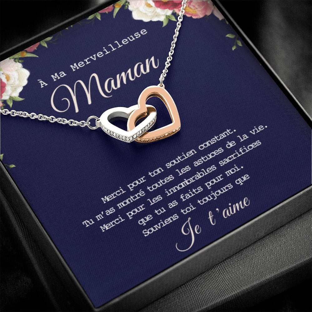 ONEMOM • Collier Déclaration Maman Double Cœur - Lehnaa