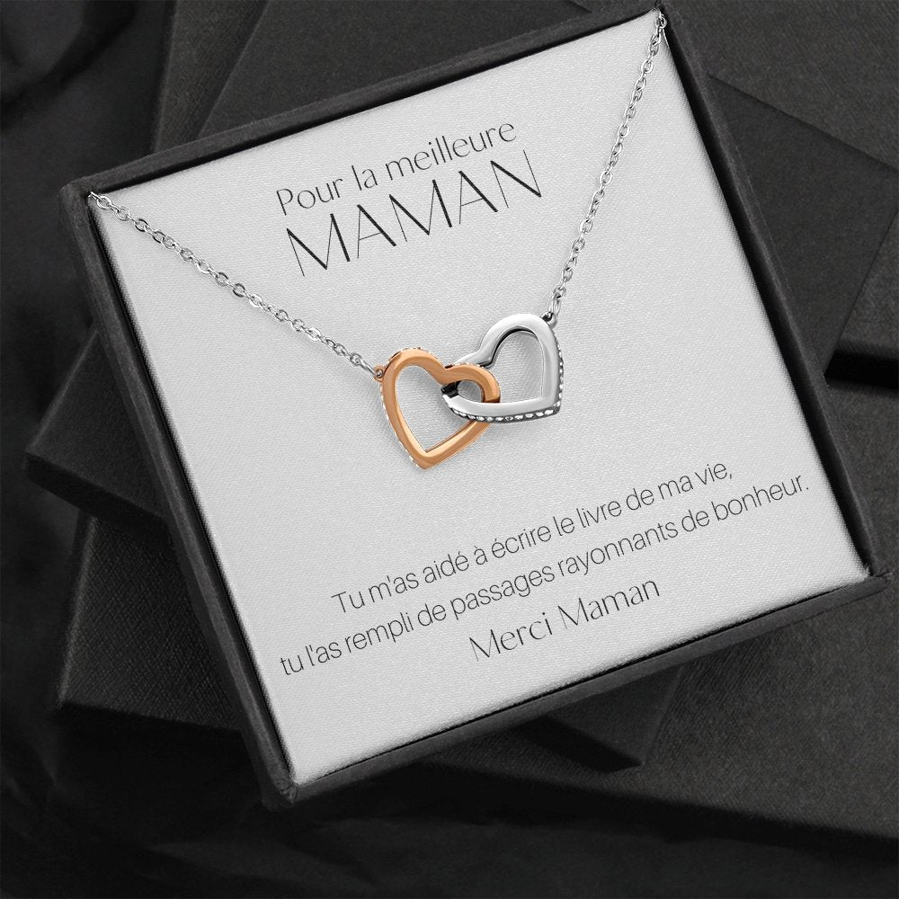 ONEMOM • Collier Déclaration Maman Double Cœur - Lehnaa