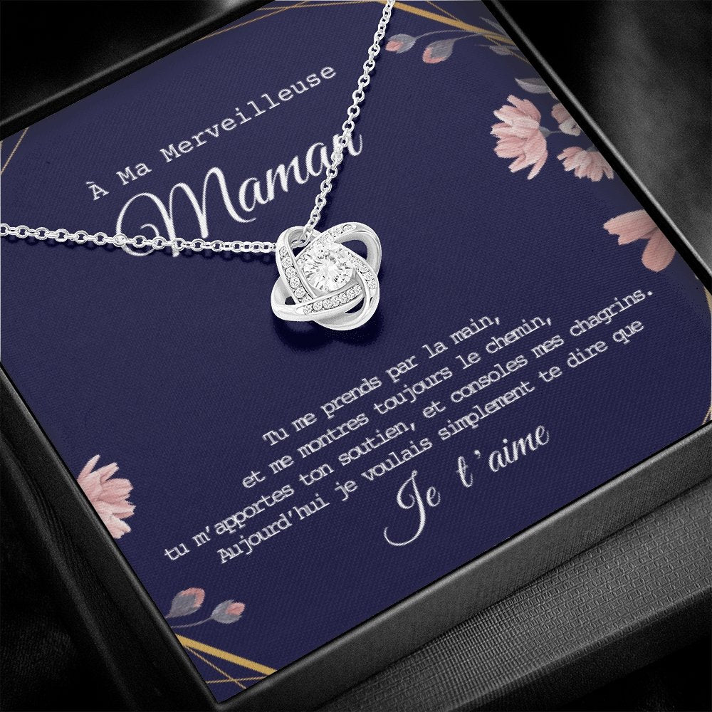 ONEMOM • Collier Déclaration Maman Noeud d'Amour - Lehnaa